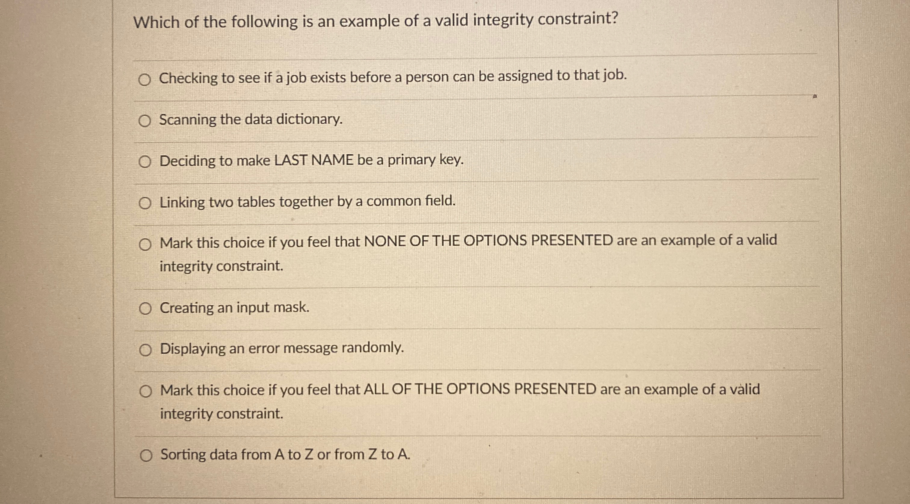 Which of the following is an example of a valid