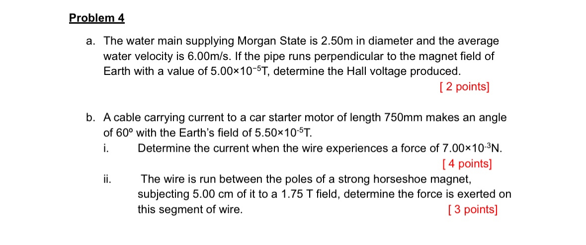 Problem 4 a . The water main supplying Morgan