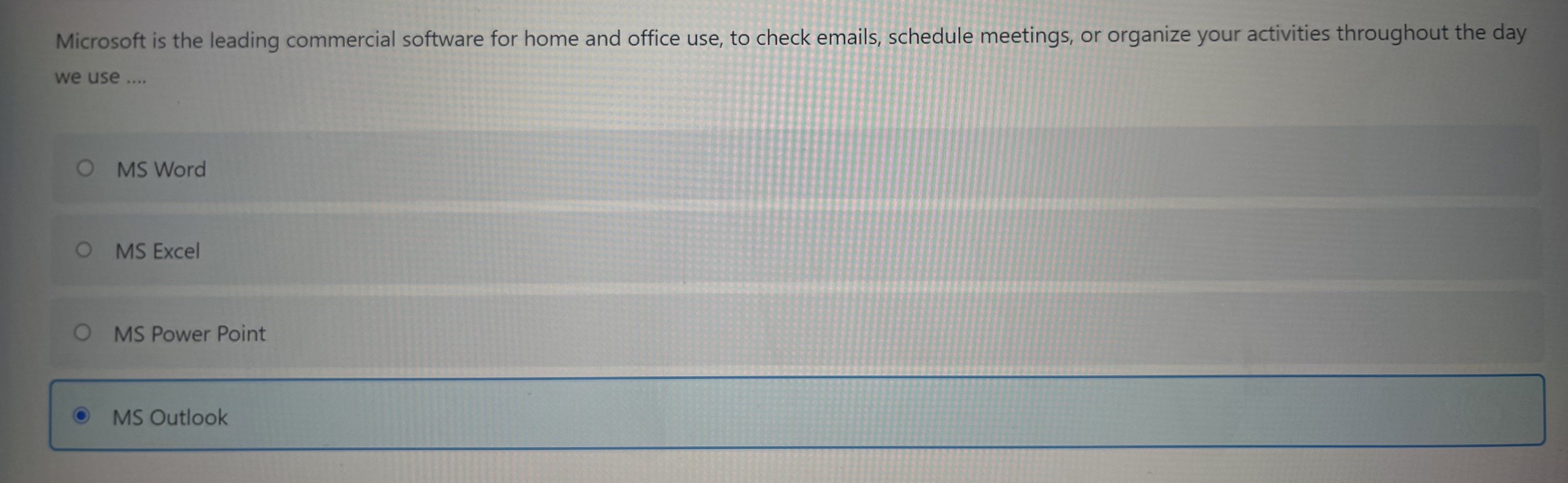 Microsoft is the leading commercial software for