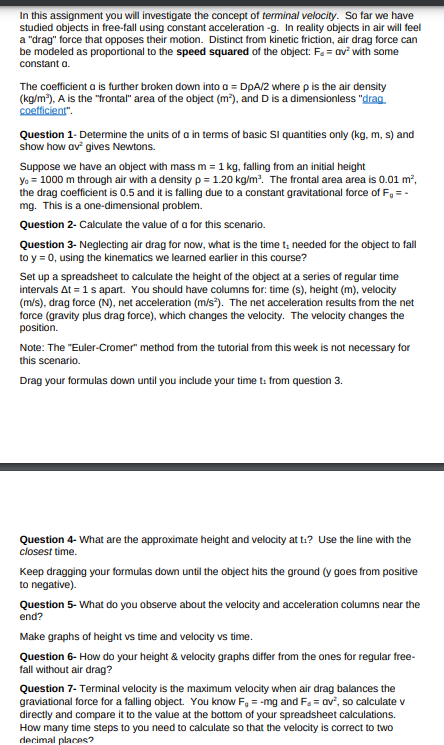 In this assignment you will investigate the