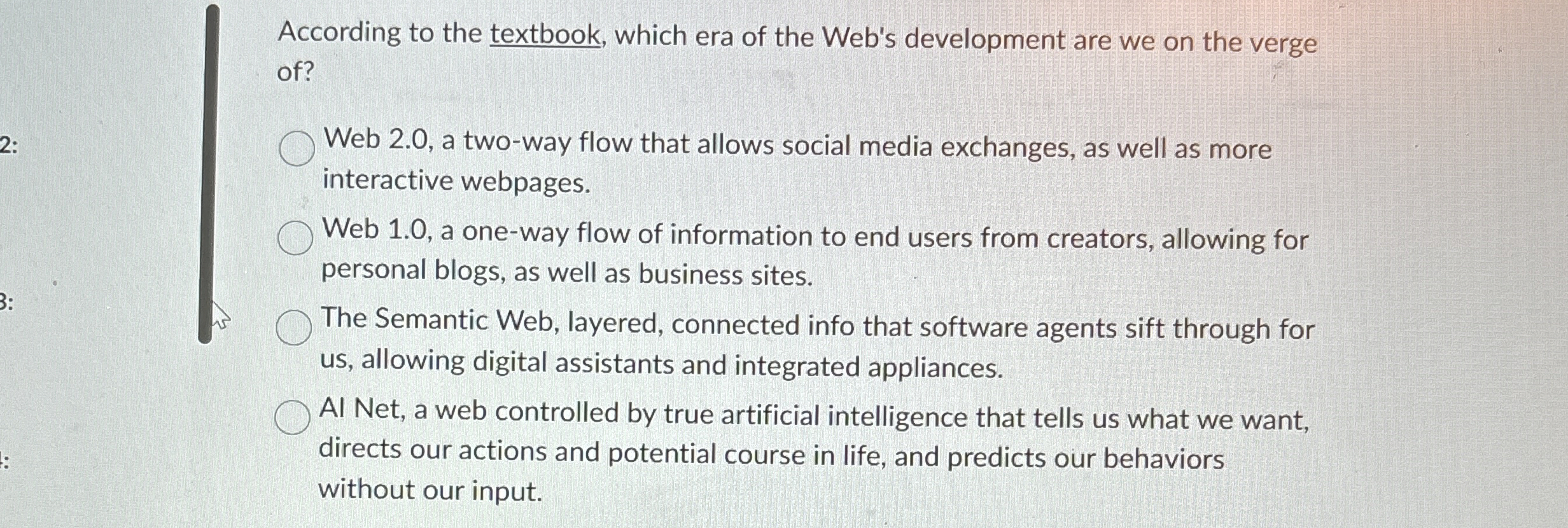 According to the textbook, which era of the Web's