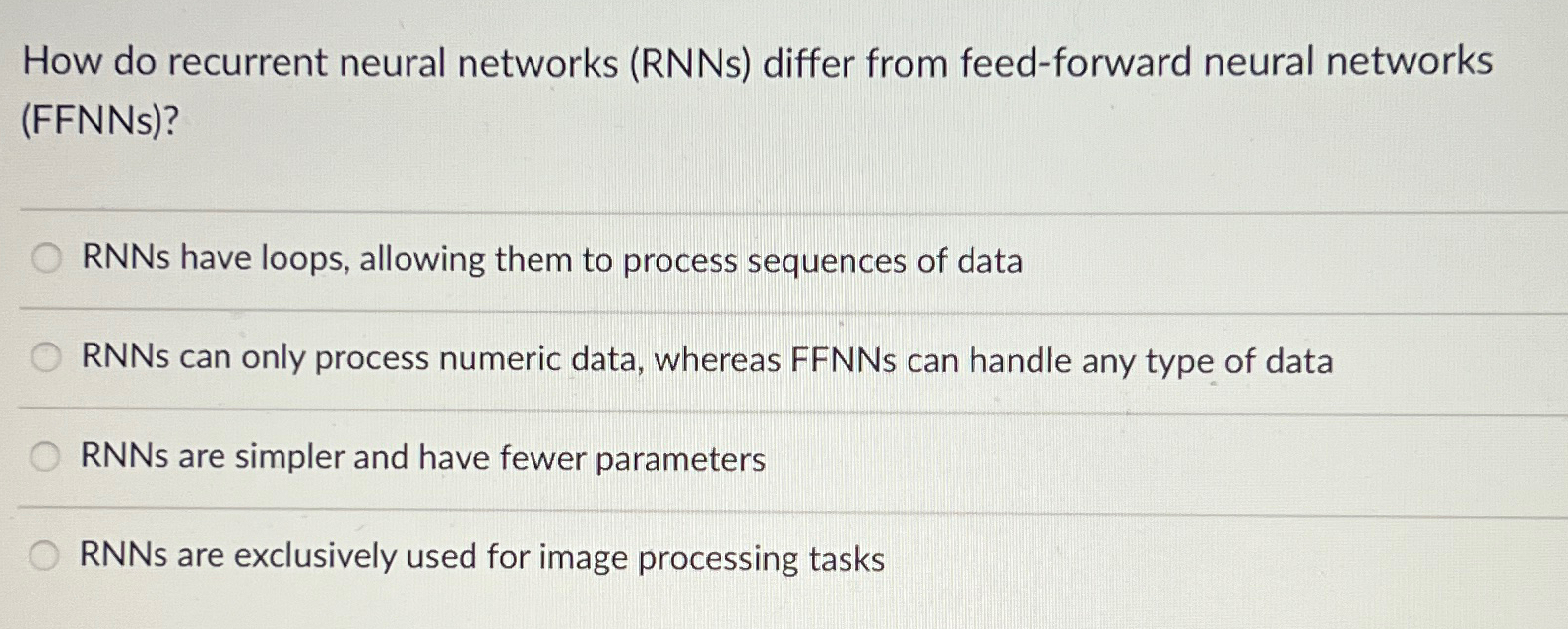 How do recurrent neural networks ( RNNs ) differ