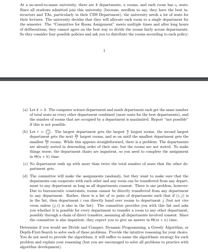 At a no - need - to - name university, there are