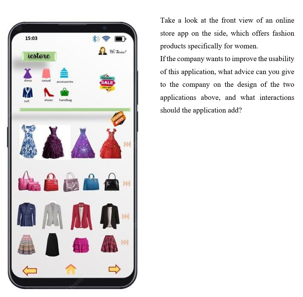 Take a look at the front view of an online store