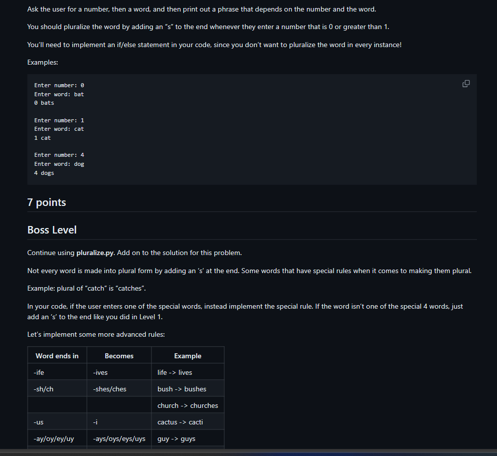 Ask the user for a number, then a word, and then