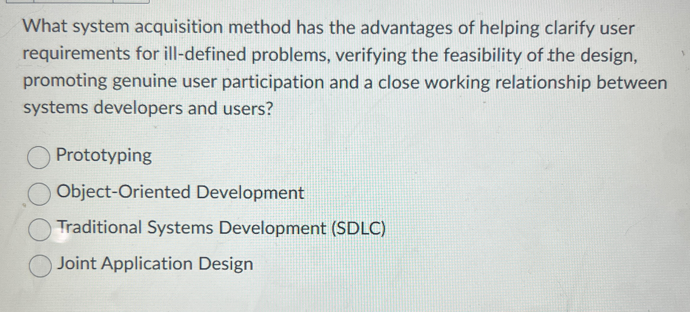 What system acquisition method has the advantages