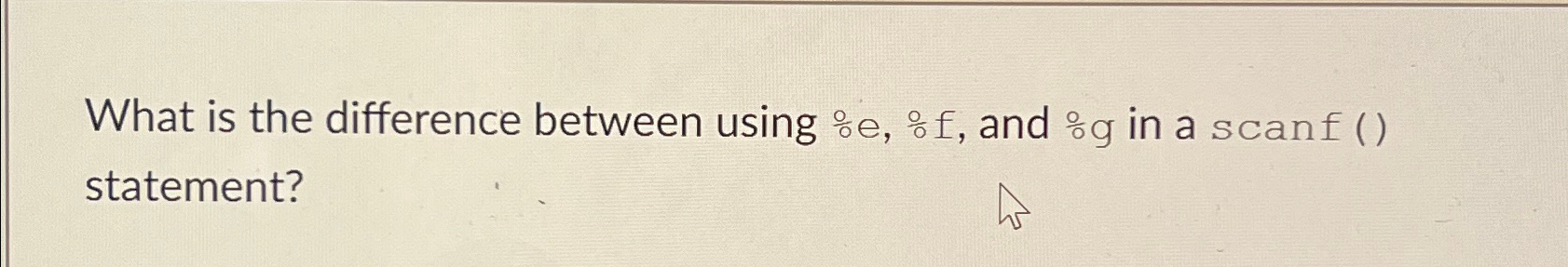 What is the difference between using % e , % f ,