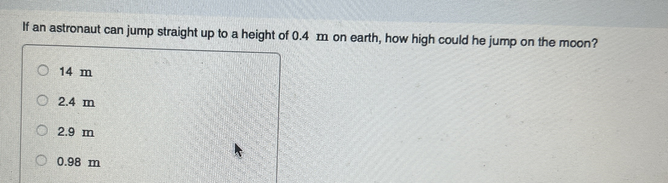 If an astronaut can jump straight up to a height