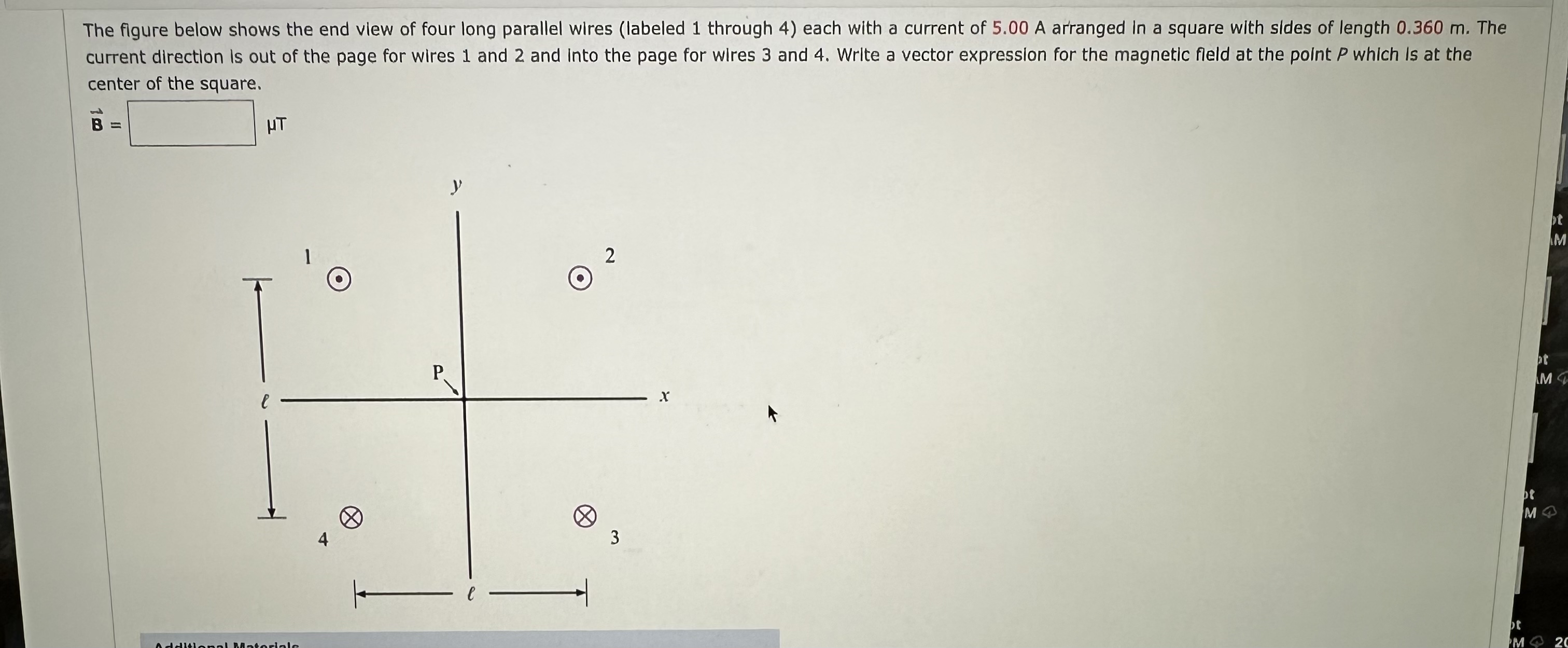 The figure below shows the end view of four long