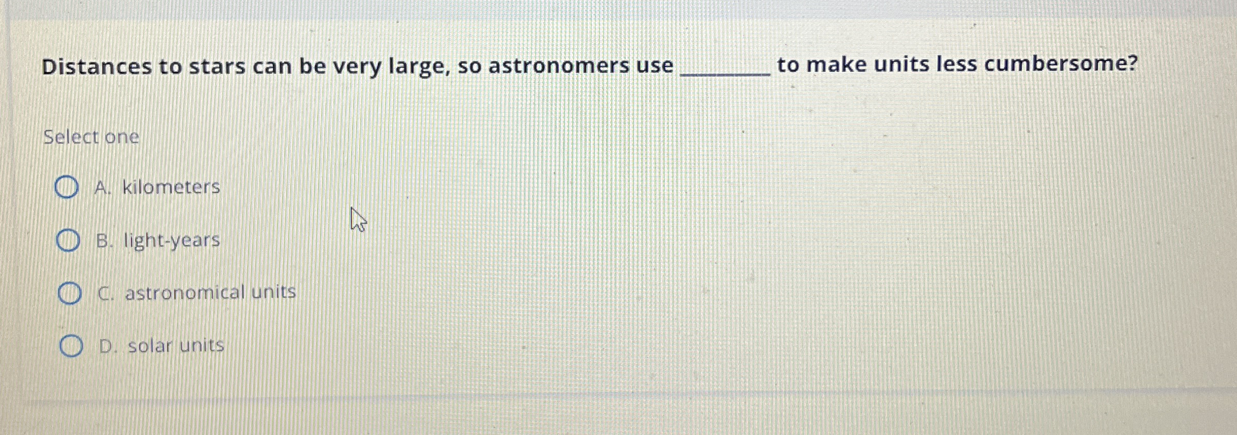 Distances to stars can be very large, so