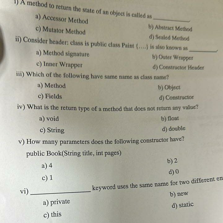 A method to return the state of an object is