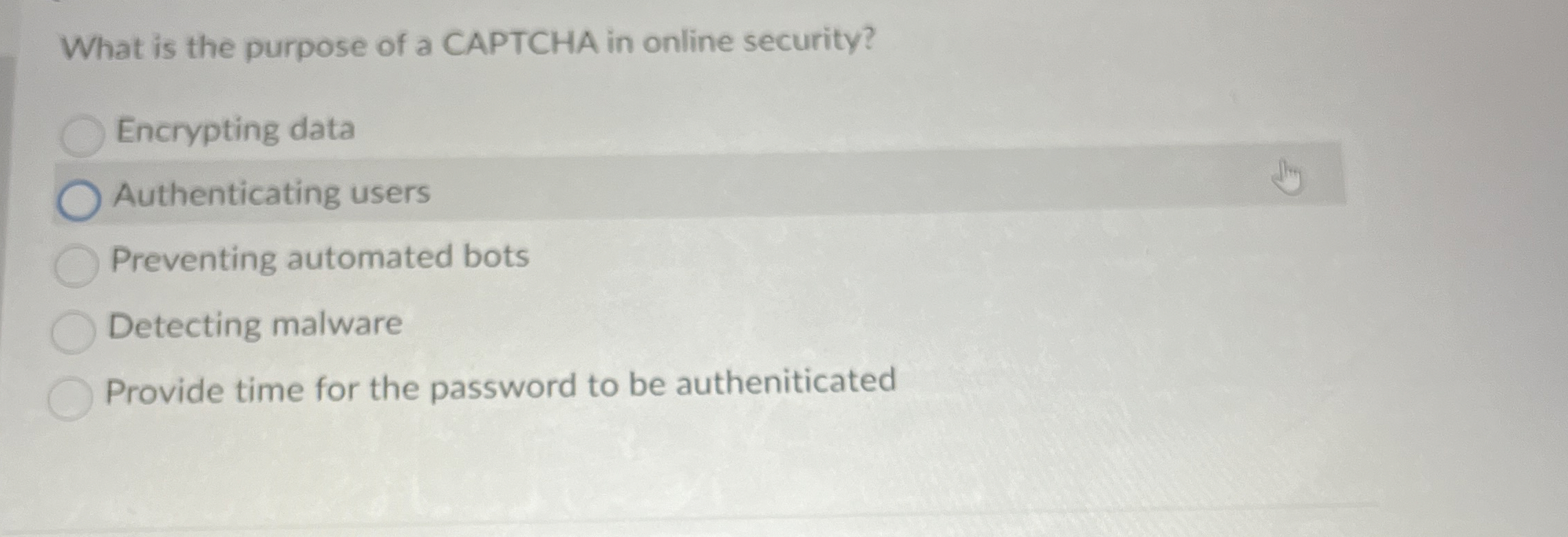 What is the purpose of a CAPTCHA in online