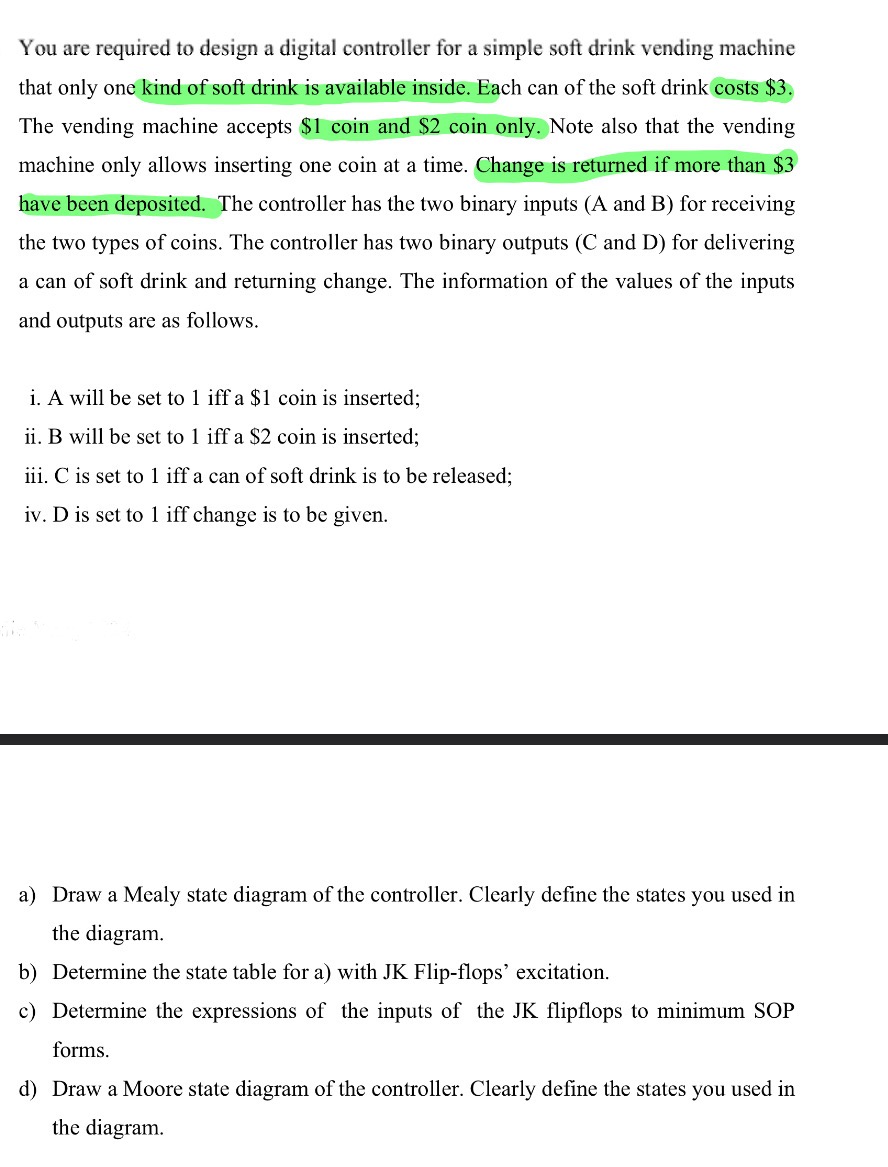 You are required to design a digital controller