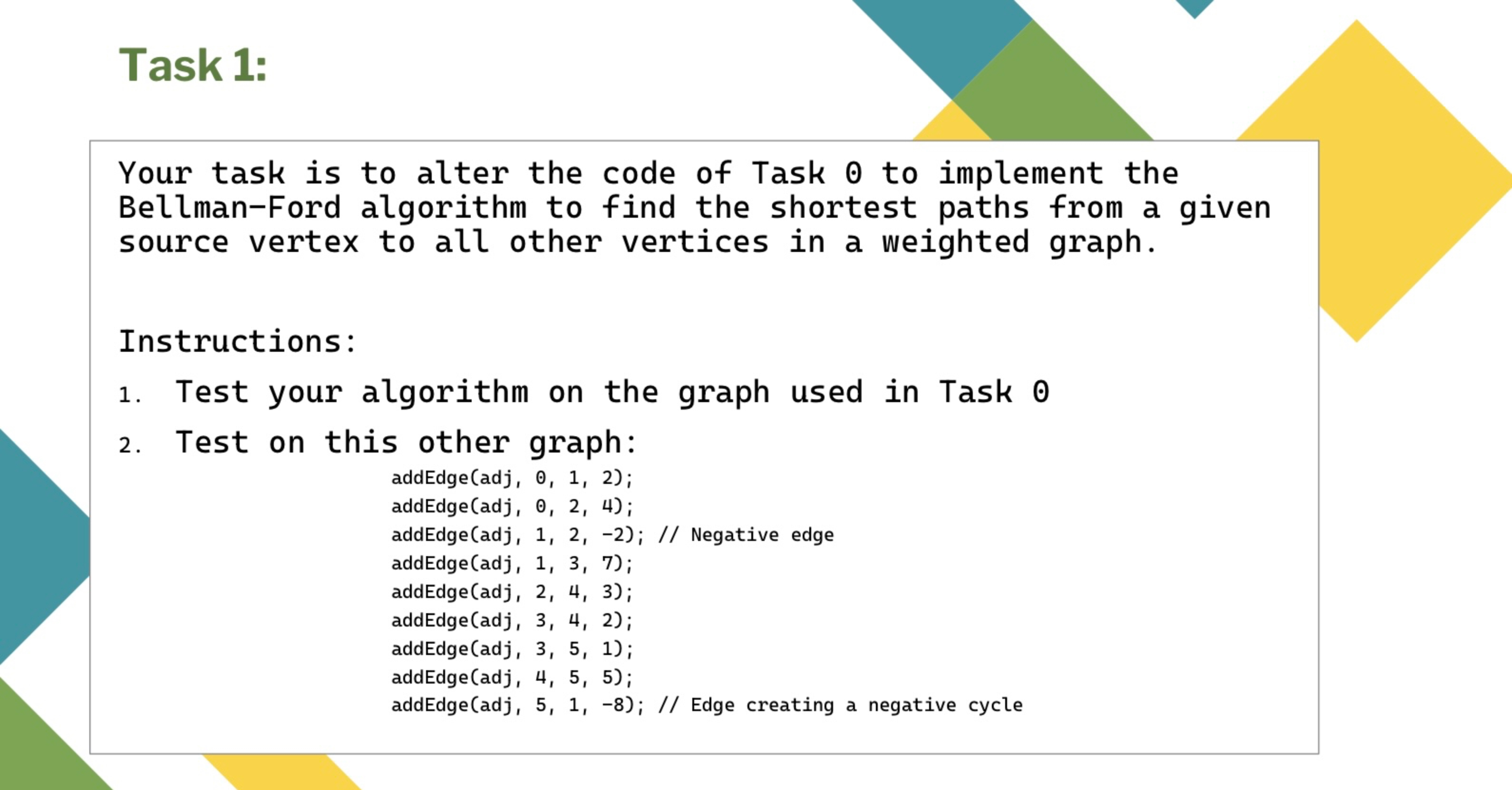 Task 0 : #include #include #include #include