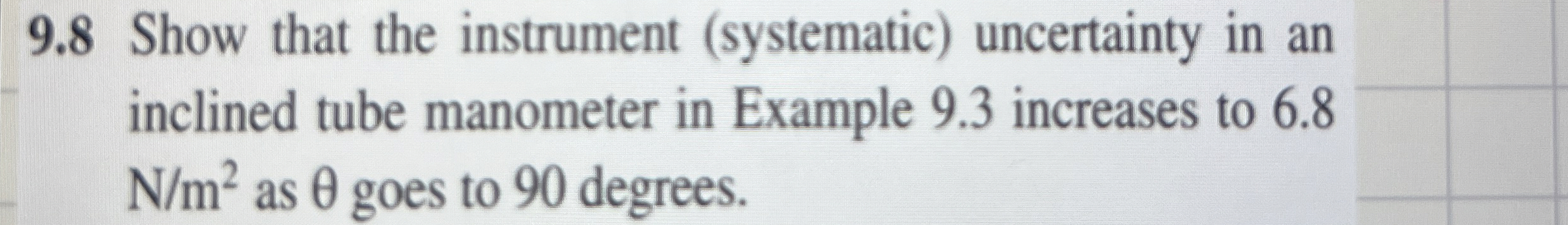 9 . 8 Show that the instrument ( systematic )