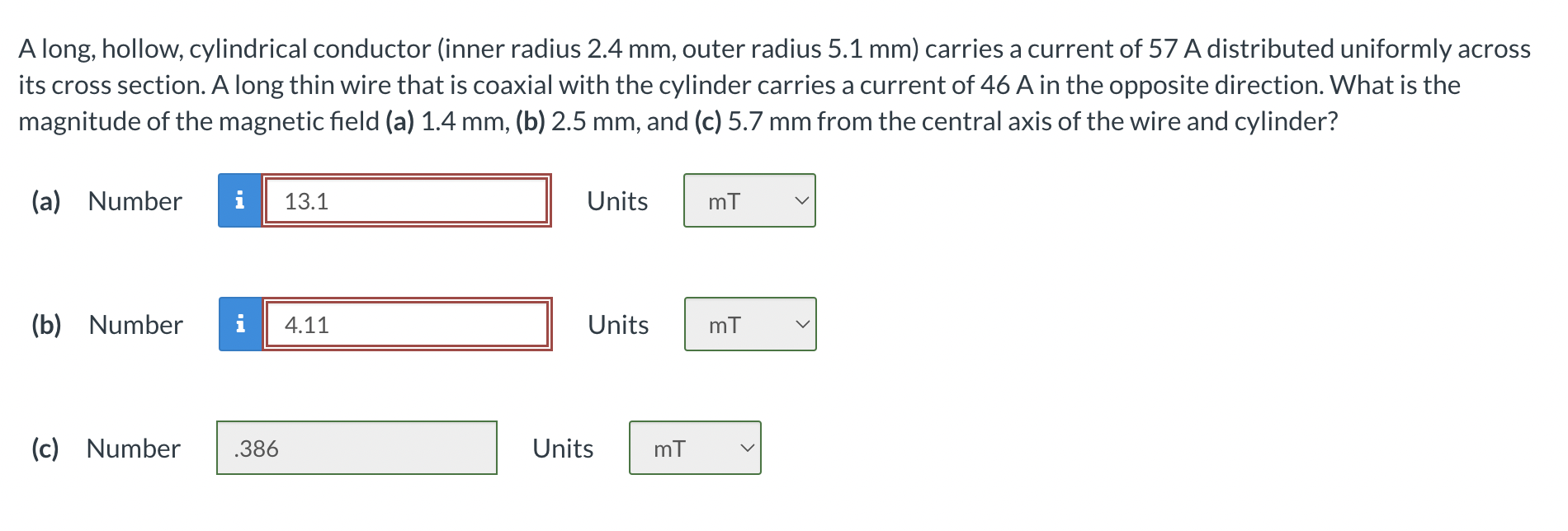 A long, hollow, cylindrical conductor ( inner