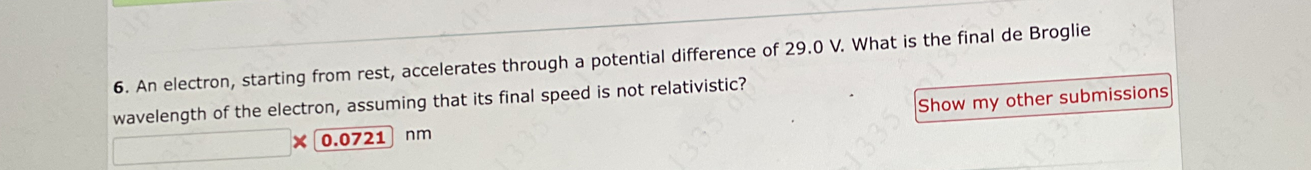 An electron, starting from rest, accelerates