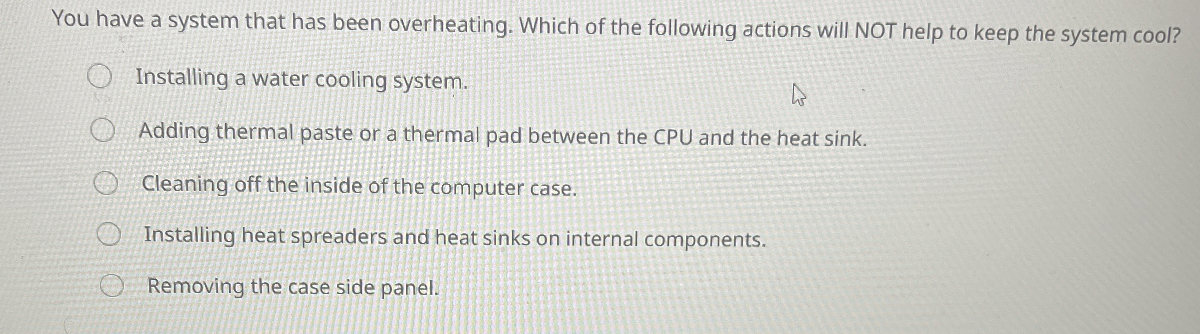 You have a system that has been overheating.