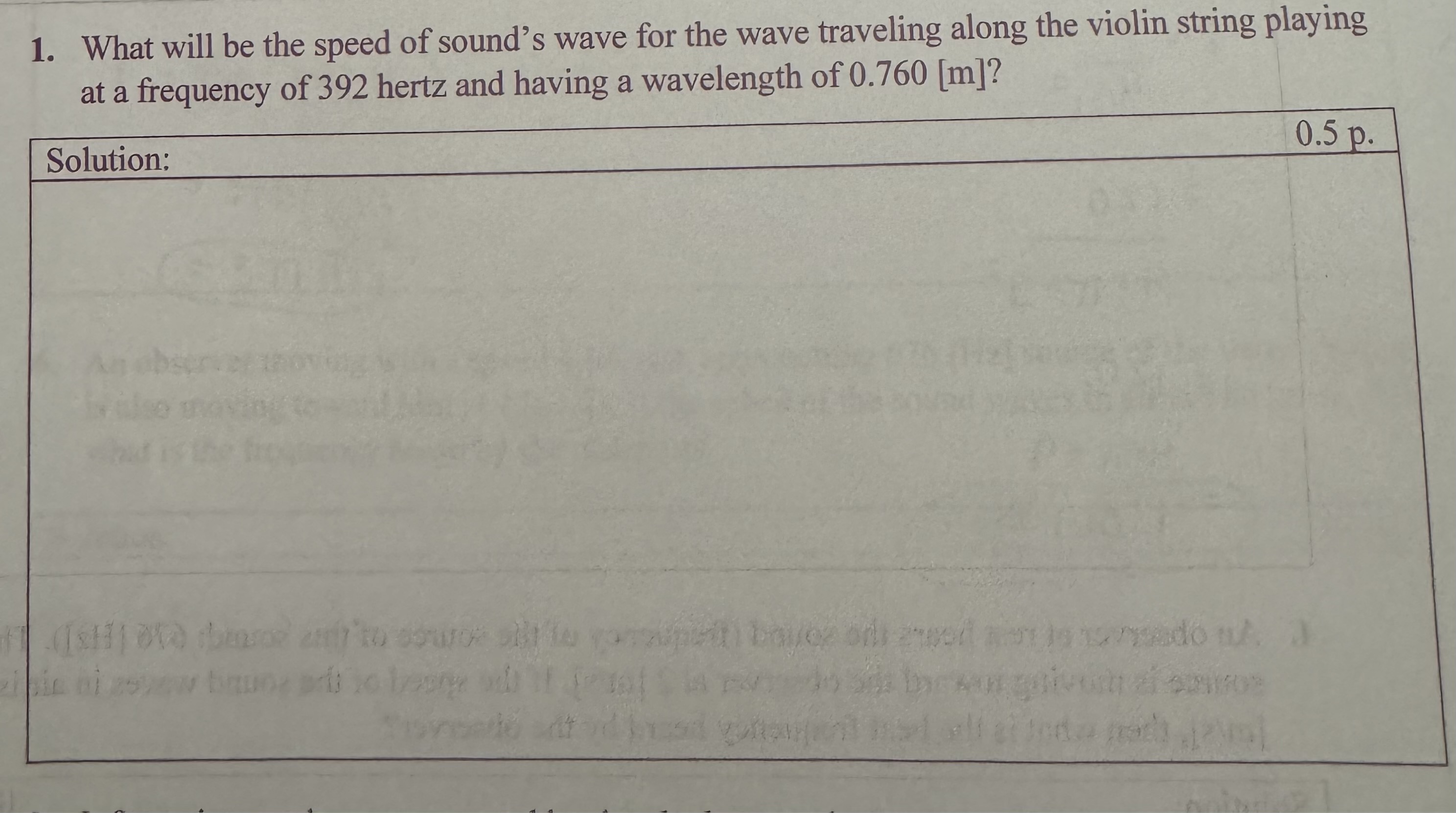 What will be the speed of sound s wave for the