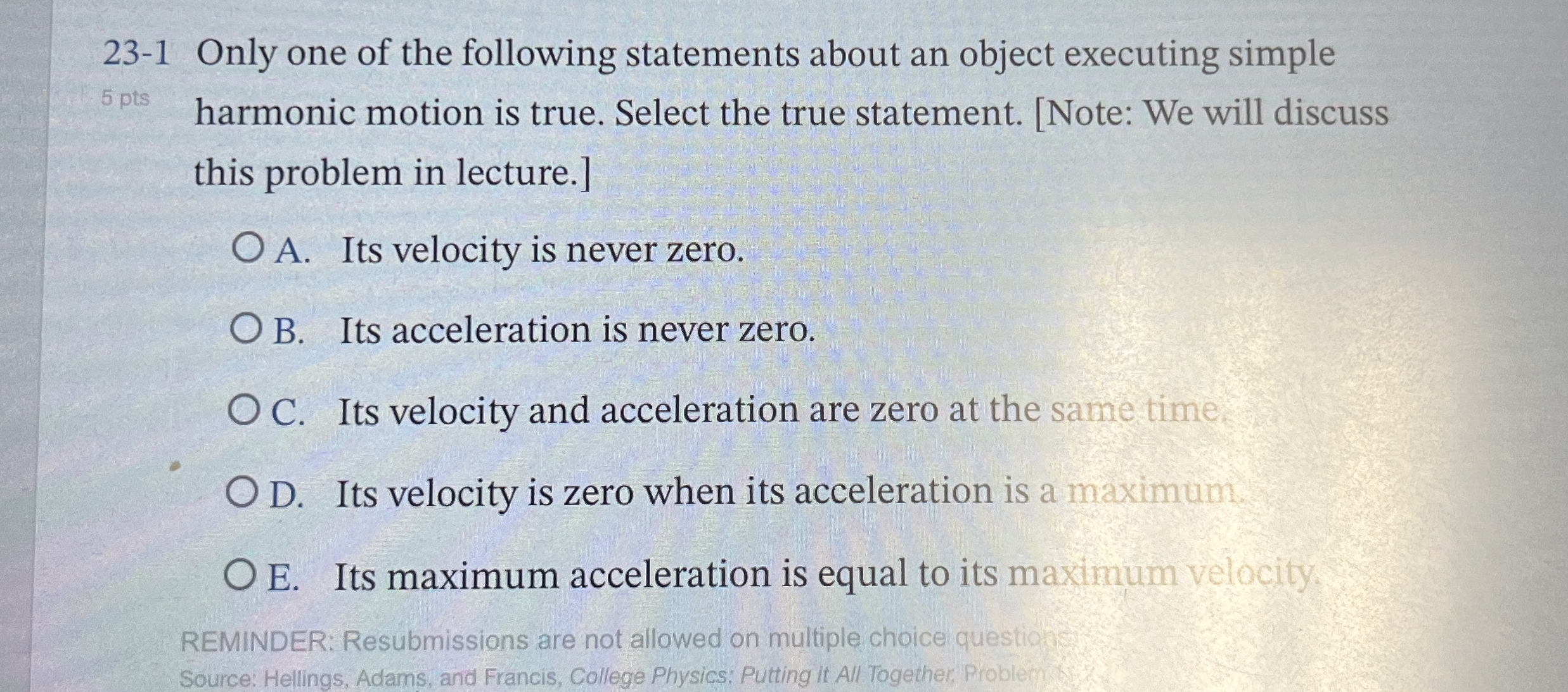 2 3 - 1 Only one of the following statements