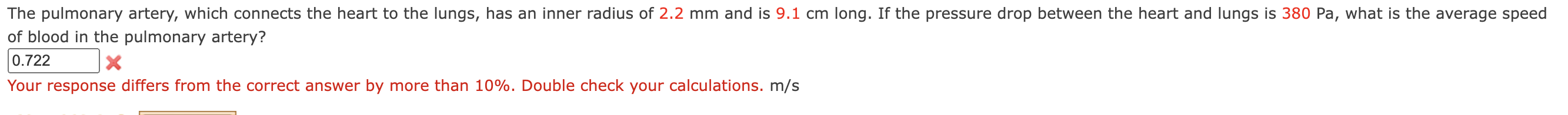 The pulmonary artery, which connects the heart to