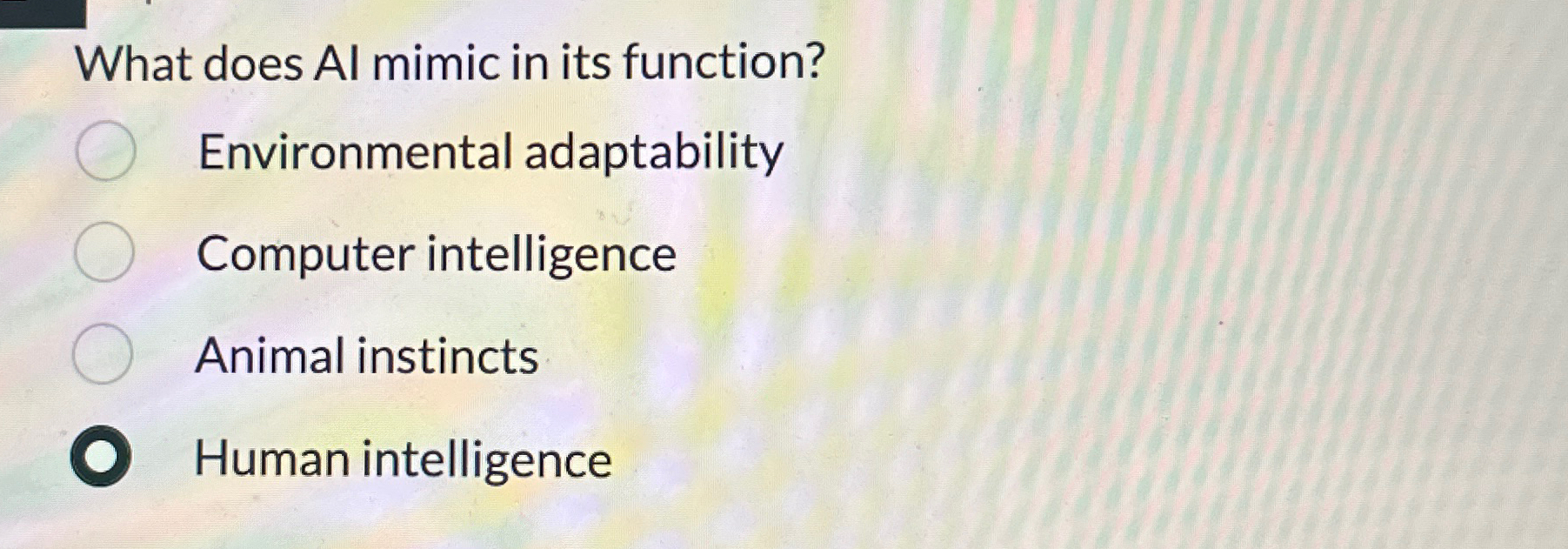 What does Al mimic in its function? Environmental