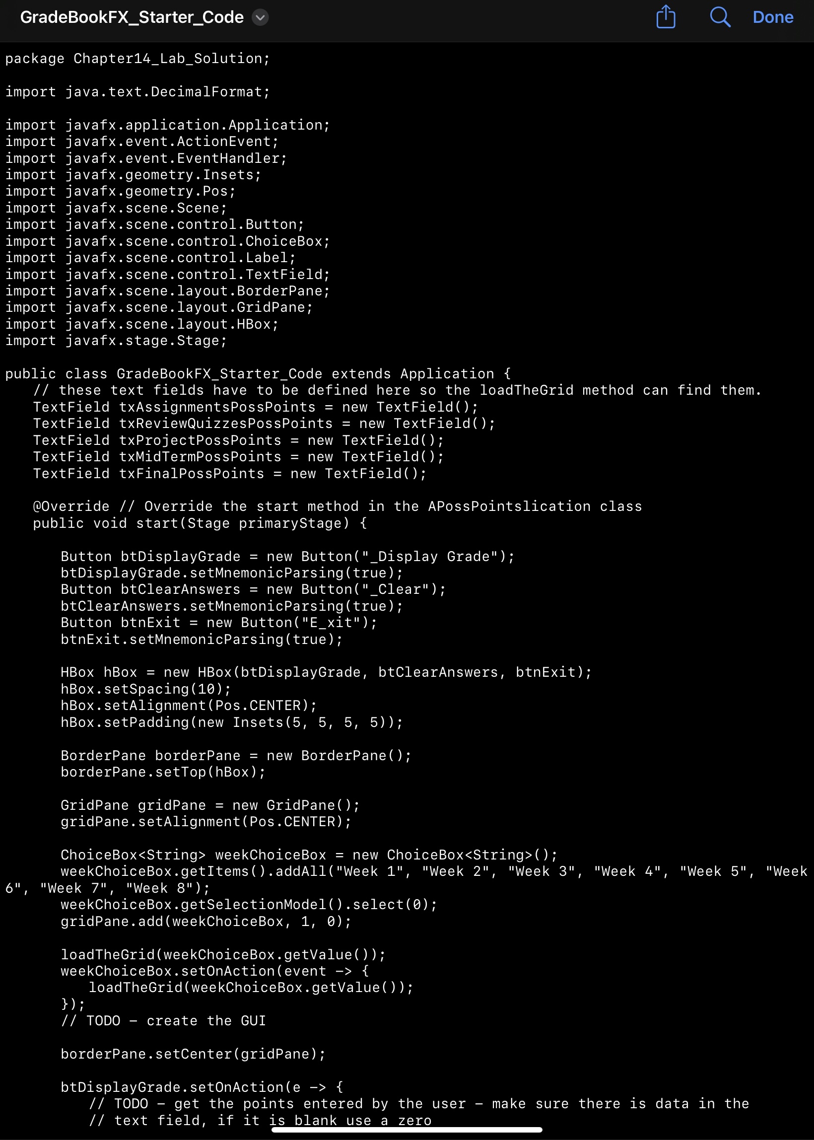Java / JavaFX program help package Chapter 1 4 _