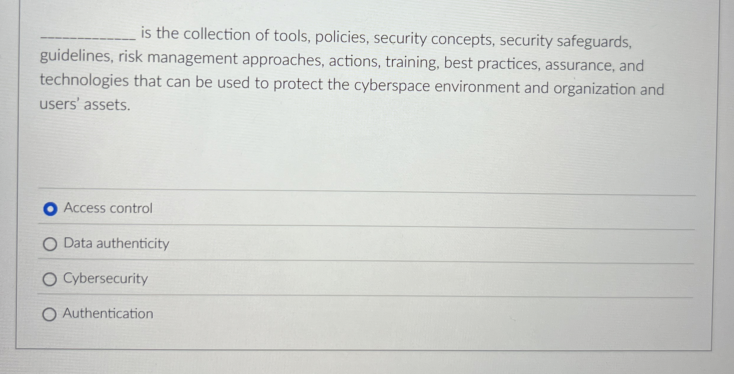 is the collection of tools, policies, security