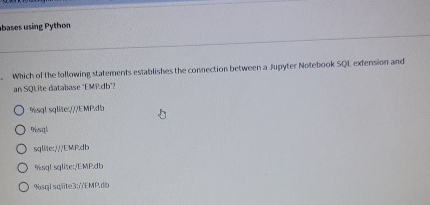 bases using Python Which of the following