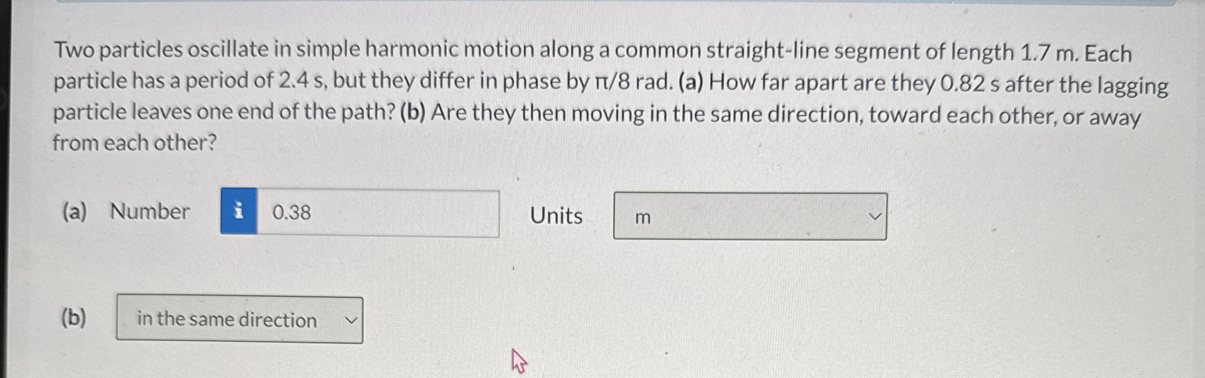 Two particles oscillate in simple harmonic motion