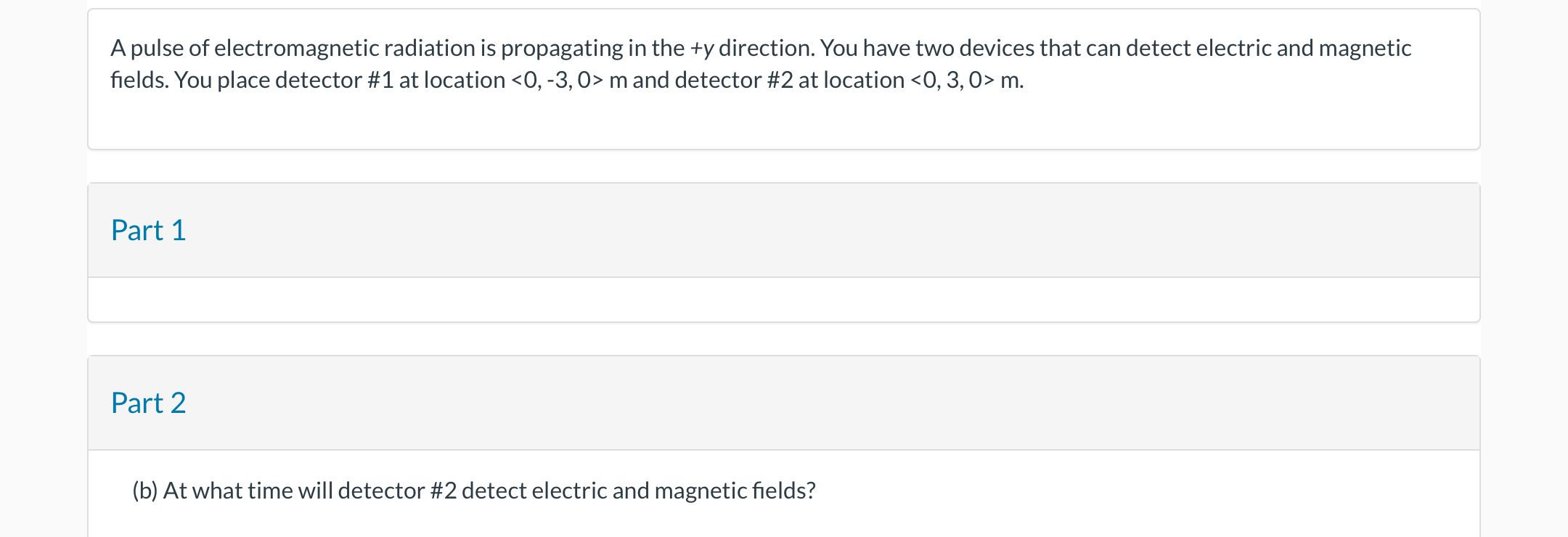 A pulse of electromagnetic radiation is