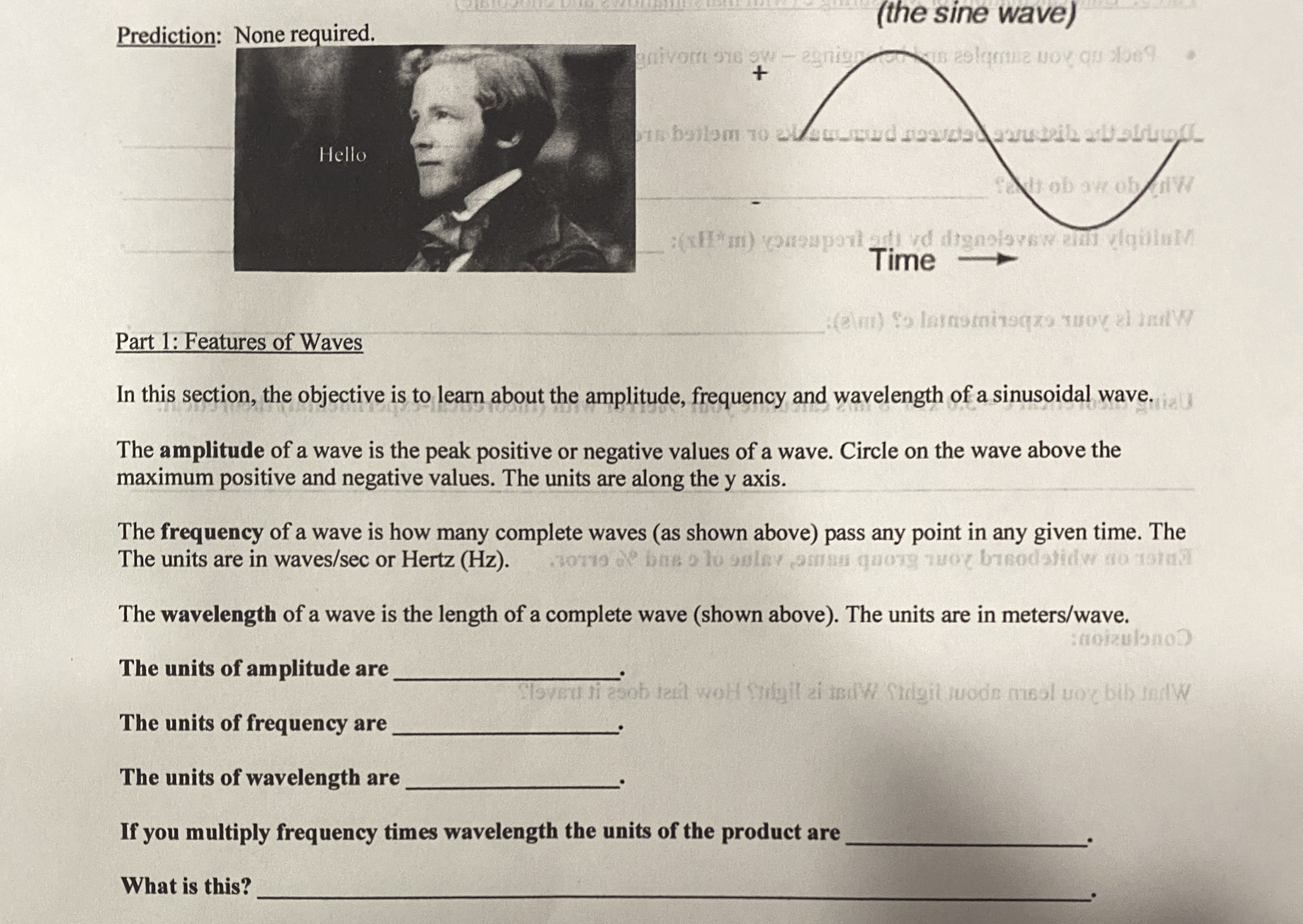 ( the sine wave ) Prediction Part 1 : Features of