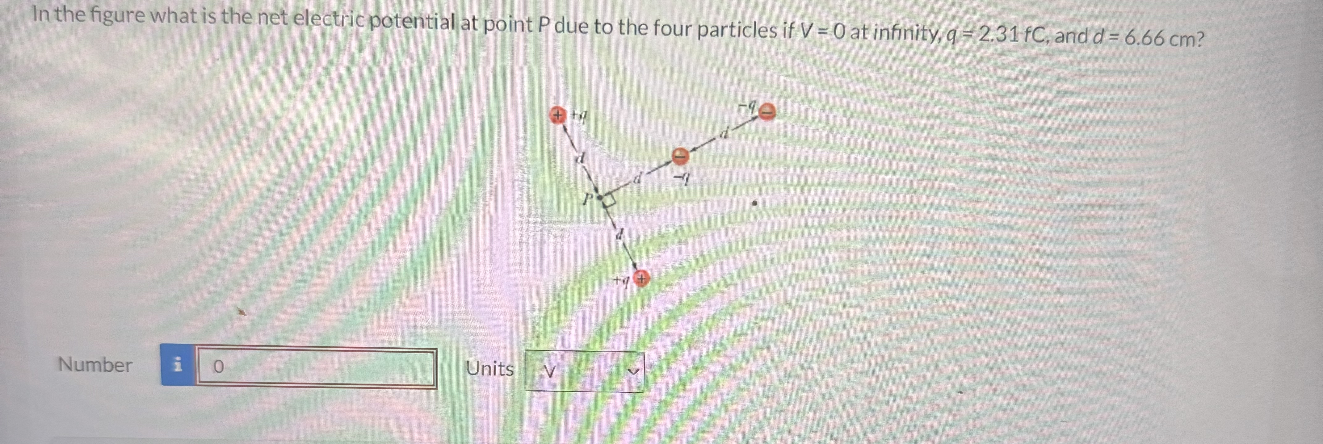 In the figure what is the net electric potential