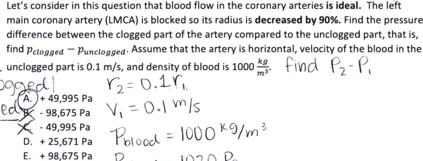 Let's consider in this question that blood flow