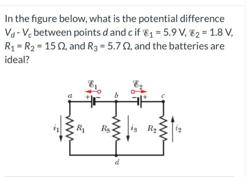 In the figure below, what is the potential