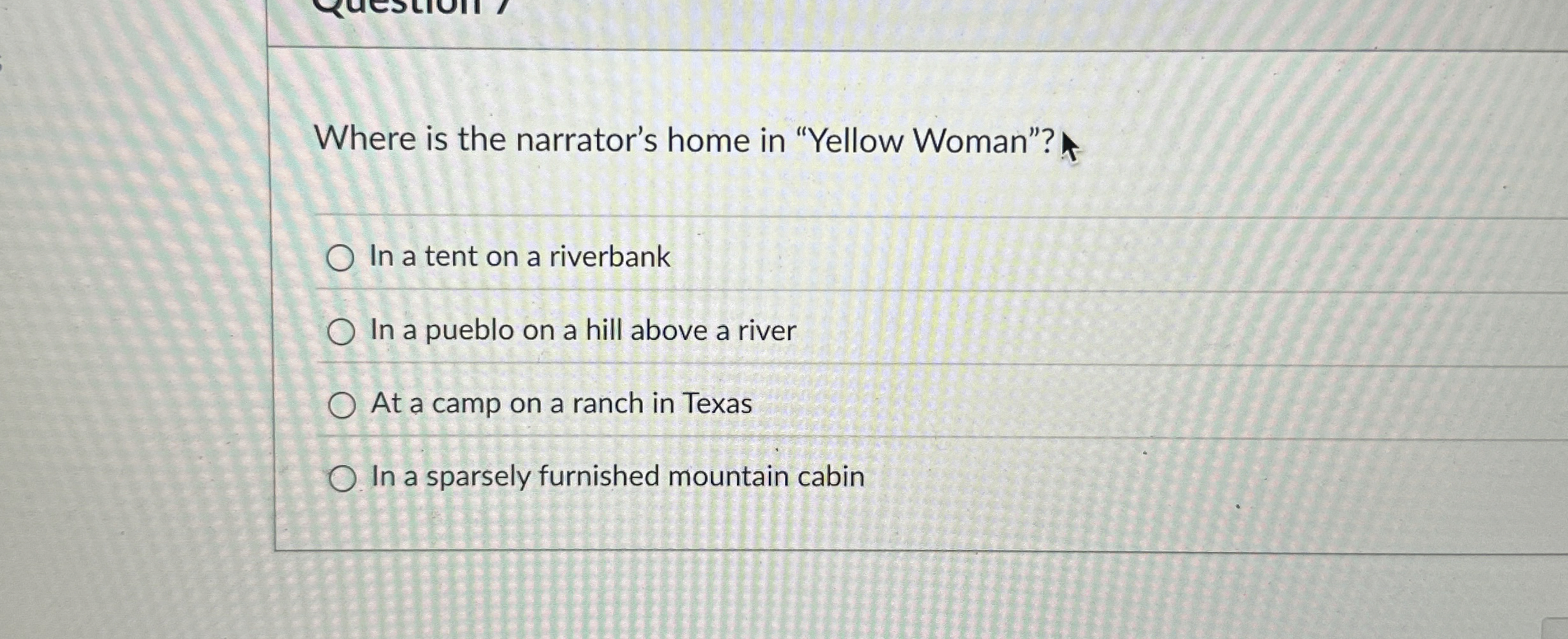 Where is the narrator's home in 