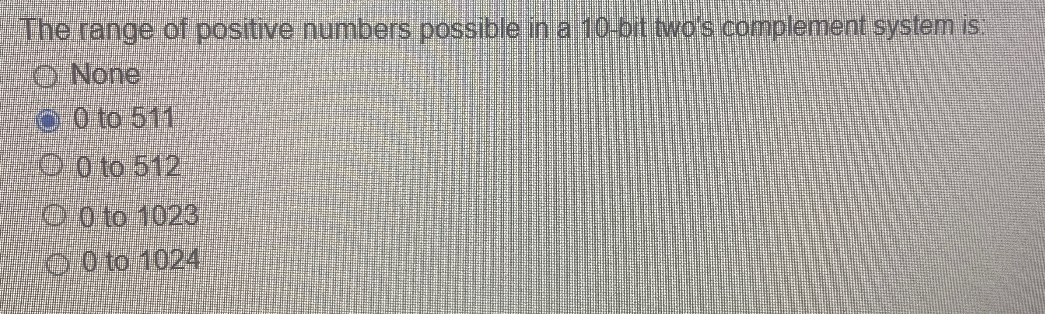 The range of positive numbers possible in a 1 0 -
