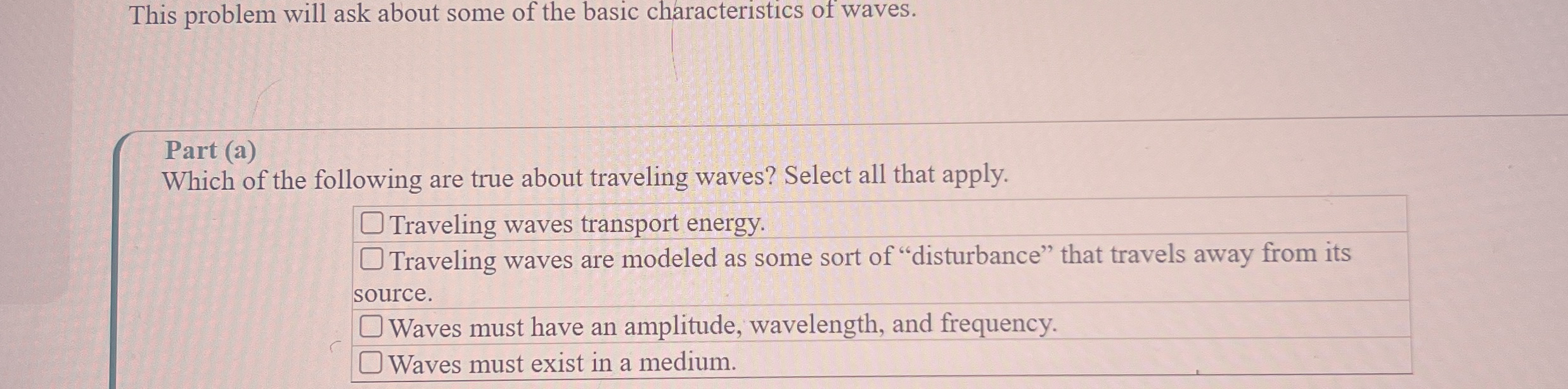 This problem will ask about some of the basic