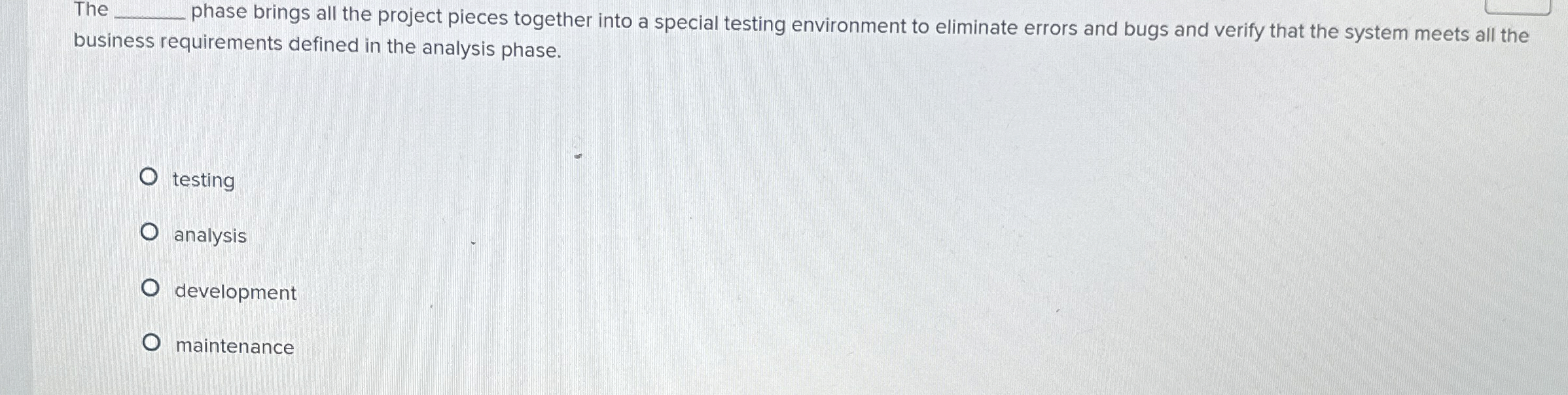 The q , phase brings all the project pieces