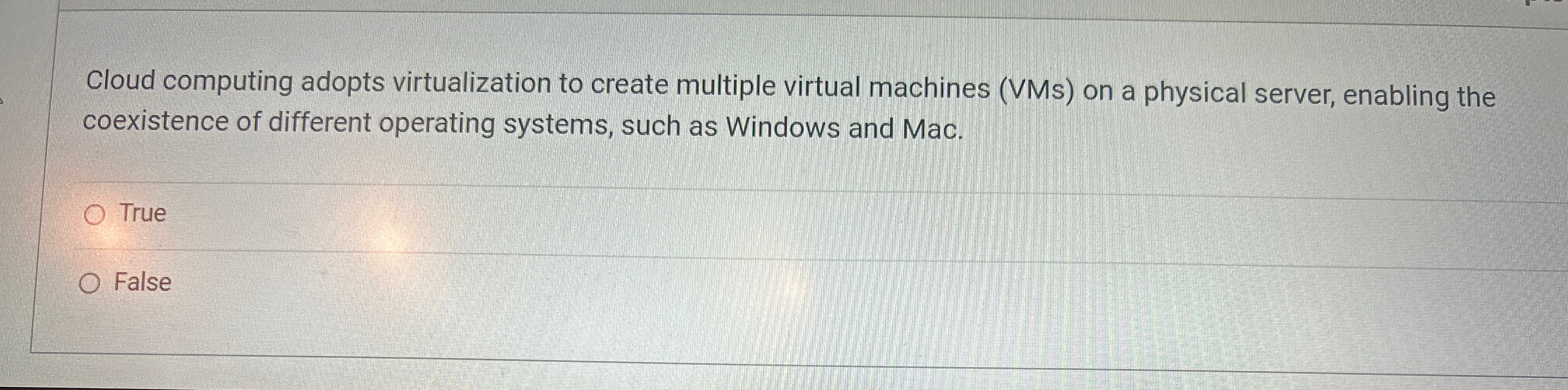 Cloud computing adopts virtualization to create