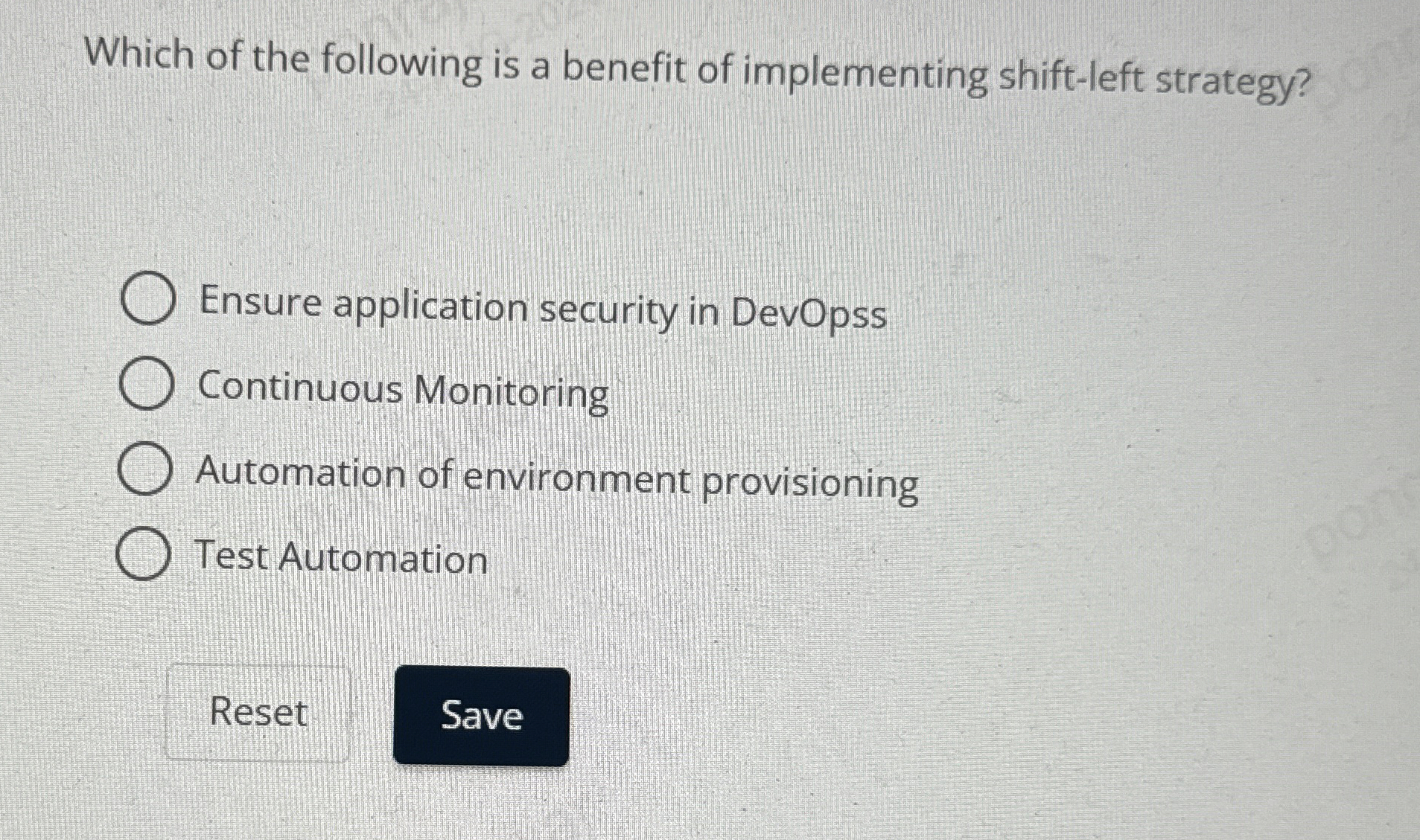 Which of the following is a benefit of