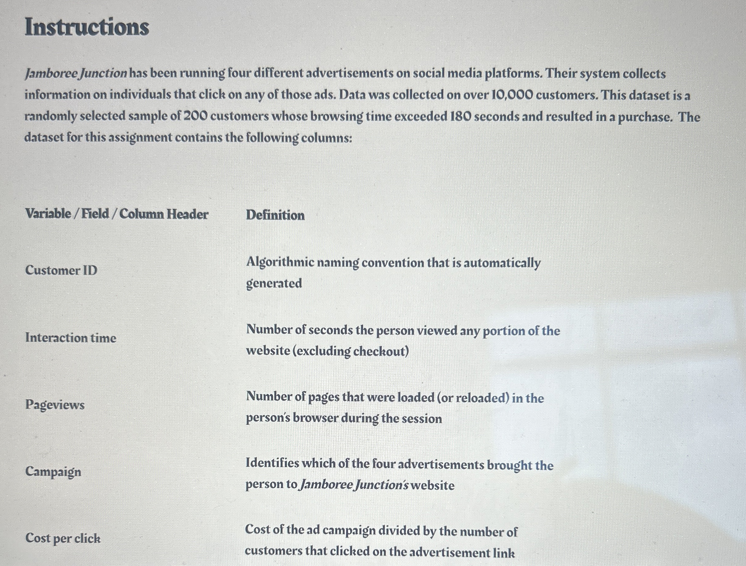 Instructions Jamboree Junction has been running