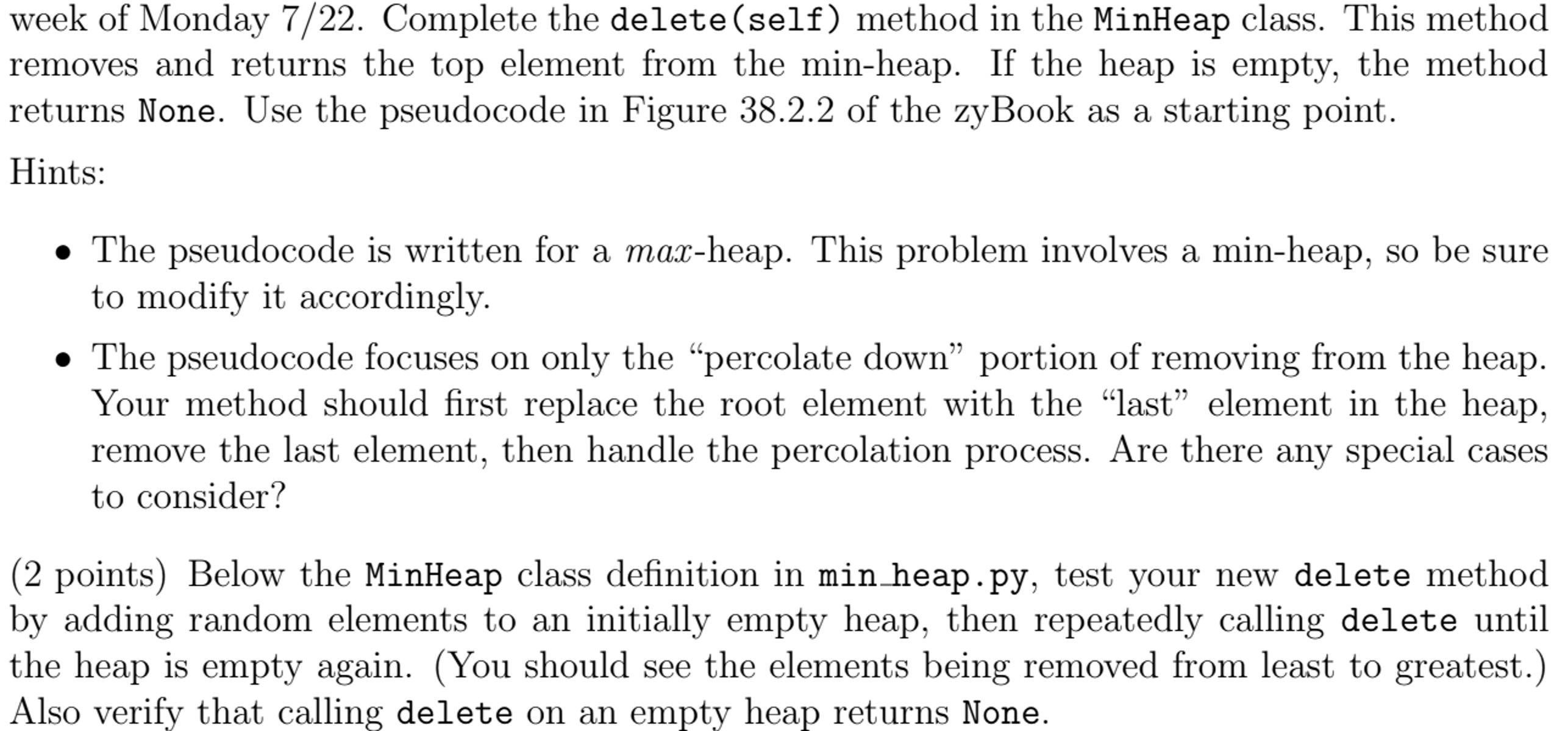 Use the code provided to complete the problem in