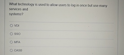 What technology is used to allow users to log in