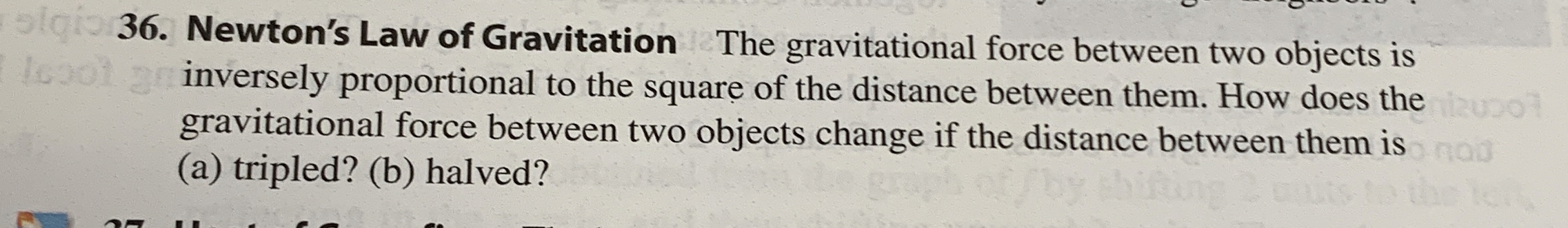 Newton's Law of Gravitation The gravitational