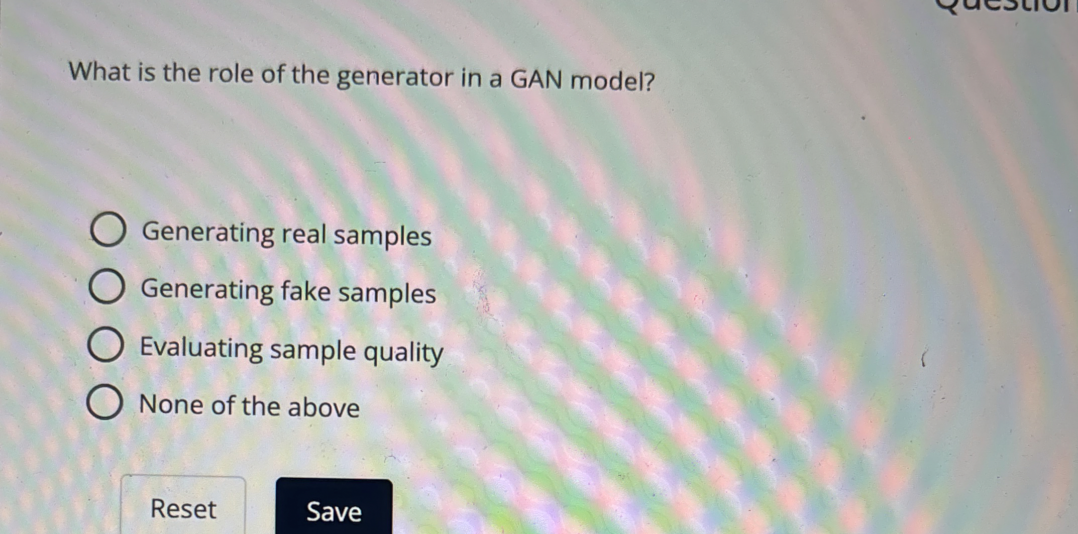 What is the role of the generator in a GAN model?