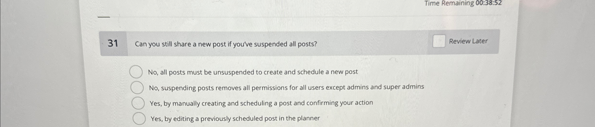 Time Remaining 0 0 : 3 8 : 5 2 3 1 Can you still
