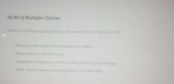 3 9 / 4 6 Q Multiple Choices Which of the