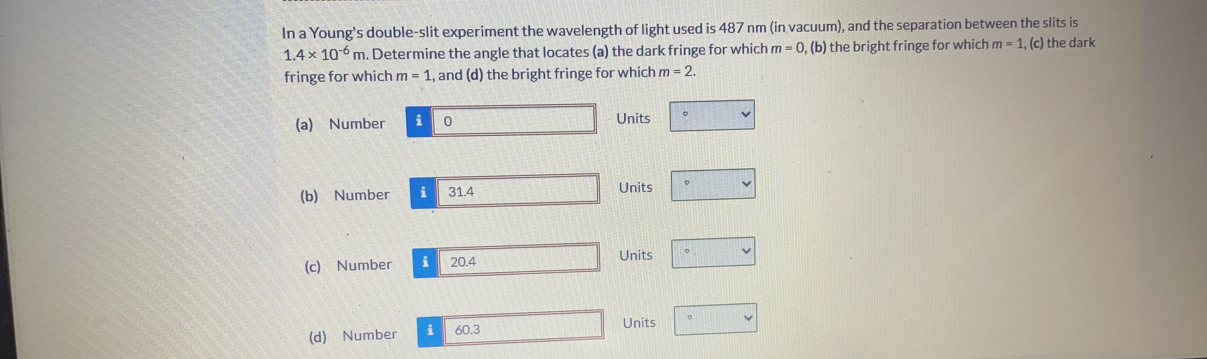 In a Young's double - slit experiment the