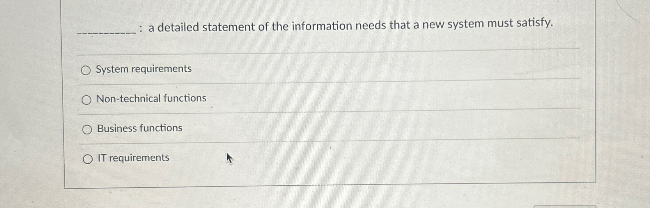 q , : a detailed statement of the information